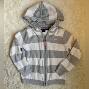 Kids Vineyard Vines Gray and White Hoodie